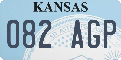 KS license plate 082AGP