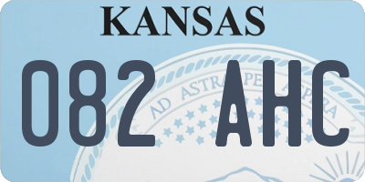 KS license plate 082AHC