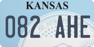 KS license plate 082AHE