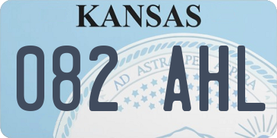 KS license plate 082AHL