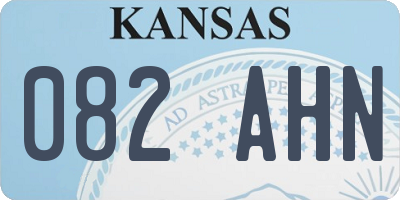 KS license plate 082AHN
