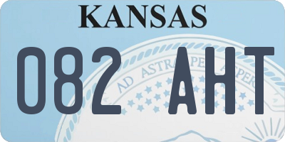KS license plate 082AHT
