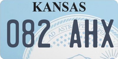 KS license plate 082AHX