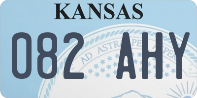 KS license plate 082AHY