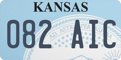 KS license plate 082AIC