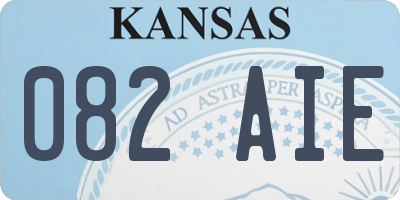 KS license plate 082AIE