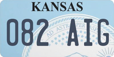 KS license plate 082AIG
