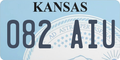 KS license plate 082AIU