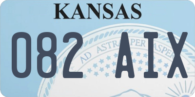 KS license plate 082AIX