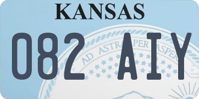 KS license plate 082AIY