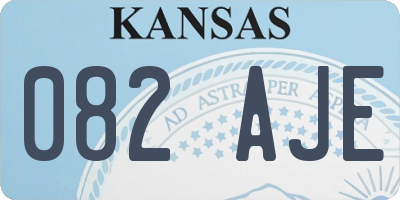 KS license plate 082AJE