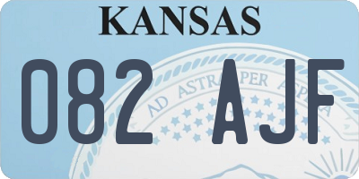 KS license plate 082AJF