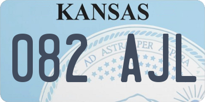 KS license plate 082AJL