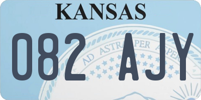 KS license plate 082AJY
