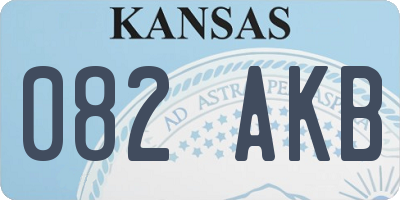 KS license plate 082AKB