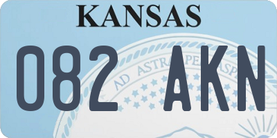 KS license plate 082AKN