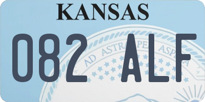 KS license plate 082ALF