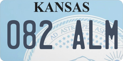 KS license plate 082ALM