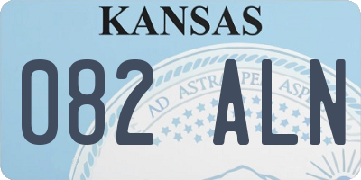 KS license plate 082ALN