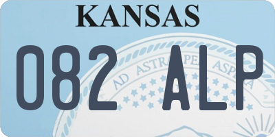 KS license plate 082ALP
