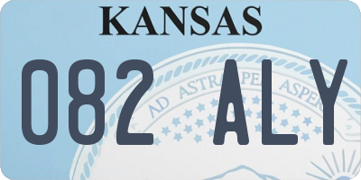 KS license plate 082ALY