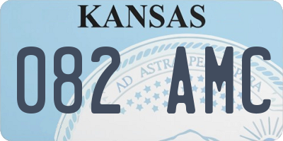 KS license plate 082AMC