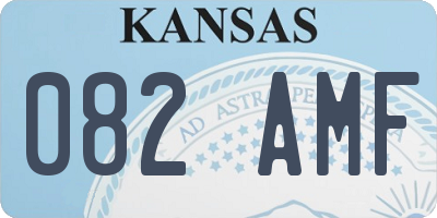 KS license plate 082AMF