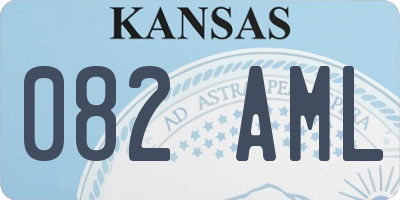 KS license plate 082AML