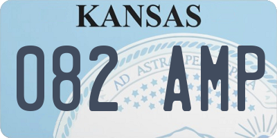 KS license plate 082AMP