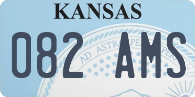 KS license plate 082AMS