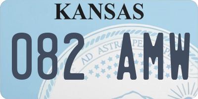 KS license plate 082AMW