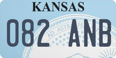 KS license plate 082ANB