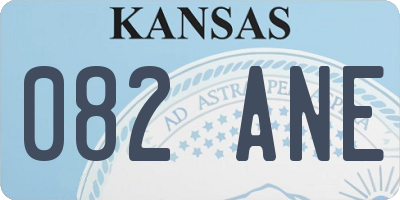 KS license plate 082ANE