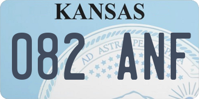 KS license plate 082ANF