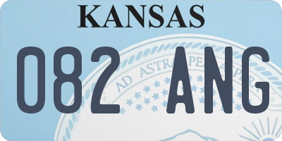 KS license plate 082ANG