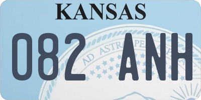 KS license plate 082ANH