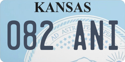 KS license plate 082ANI