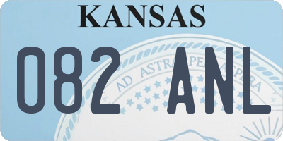 KS license plate 082ANL