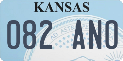 KS license plate 082ANO