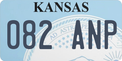 KS license plate 082ANP