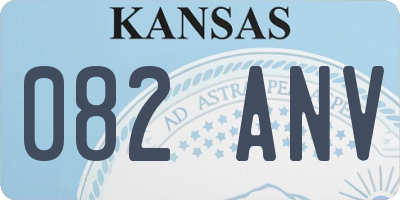 KS license plate 082ANV