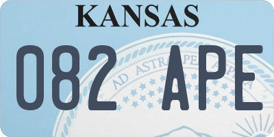 KS license plate 082APE