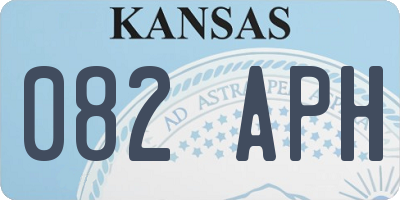KS license plate 082APH