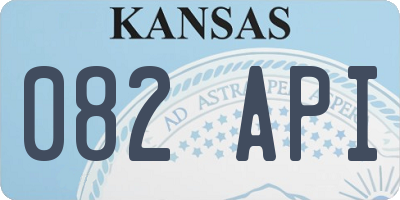 KS license plate 082API