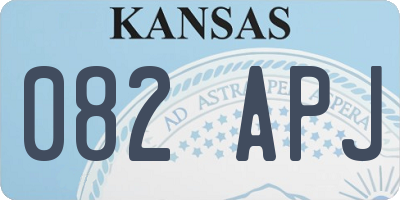 KS license plate 082APJ