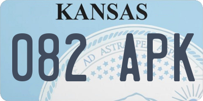 KS license plate 082APK