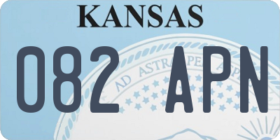 KS license plate 082APN