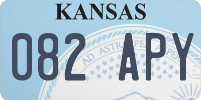 KS license plate 082APY