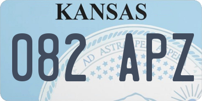 KS license plate 082APZ