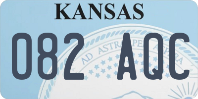KS license plate 082AQC